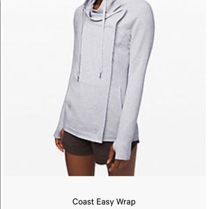 Lululemon Coast Easy Wrap in heathered core ultra light grey